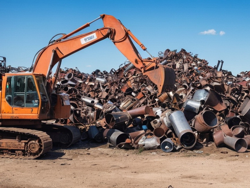 EDGE Trucks CORP team sorting and processing ferrous and non-ferrous scrap metal