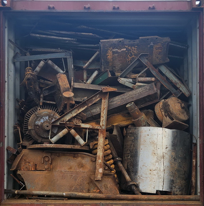 Heap of HMS 1&2 scrap metal awaiting further processing