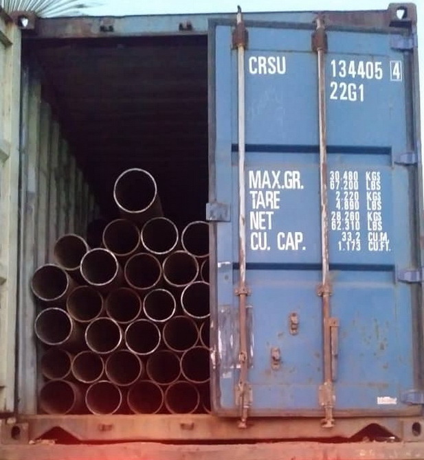 Assorted scrap metal pipes ready for recycling